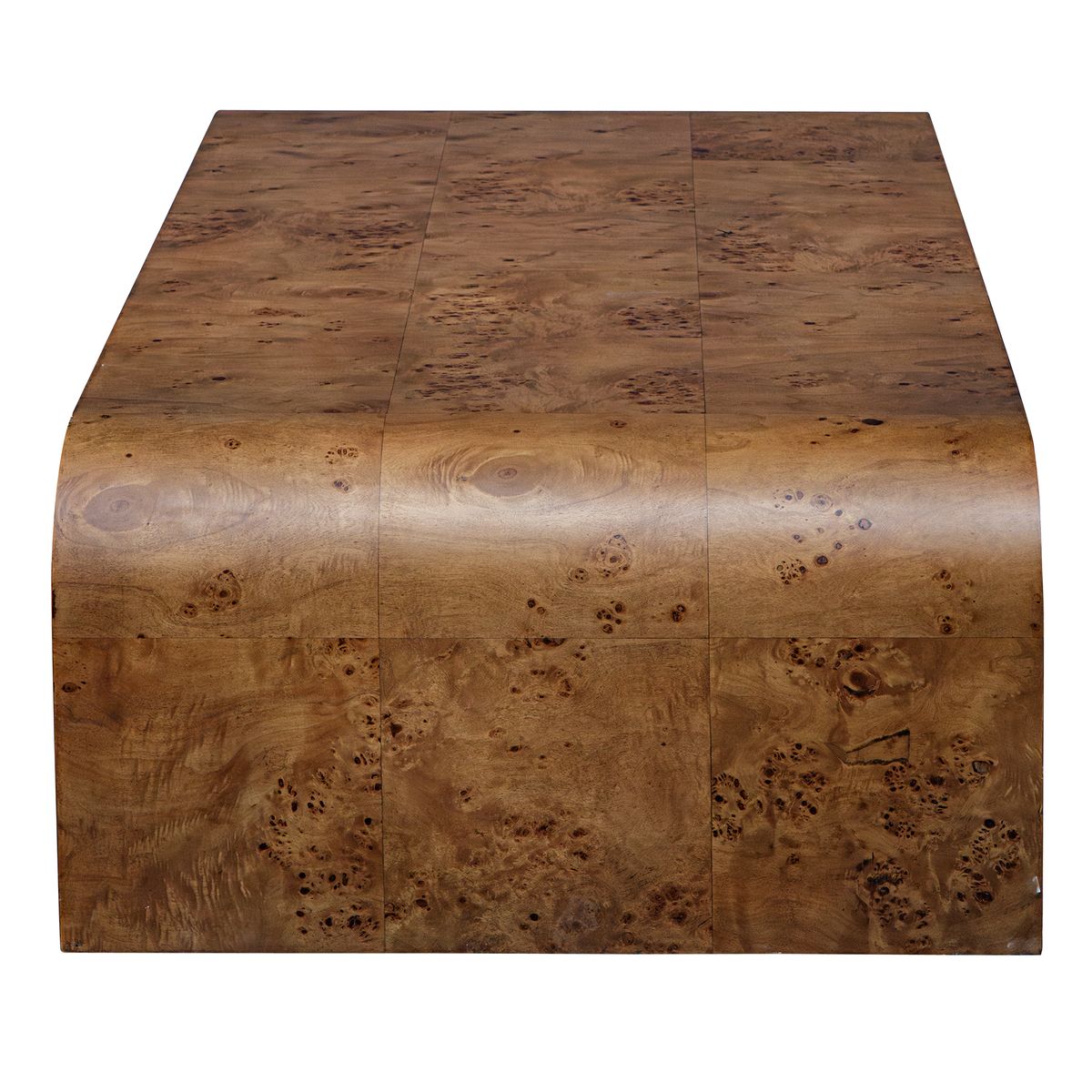 Uttermost Carraway Burl Wood Curved Coffee Table - Image 3