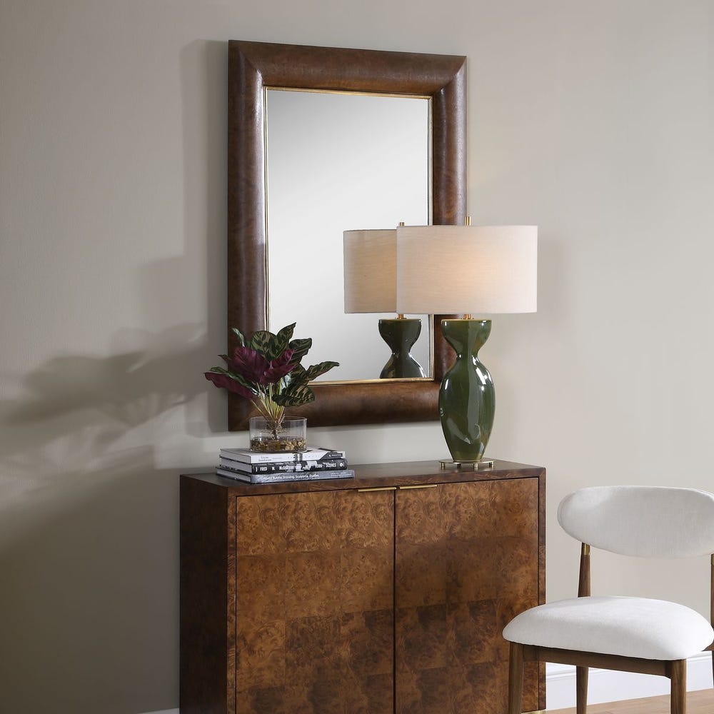 Uttermost Donovan Rich Burl And Walnut Finish Mirror - Image 2