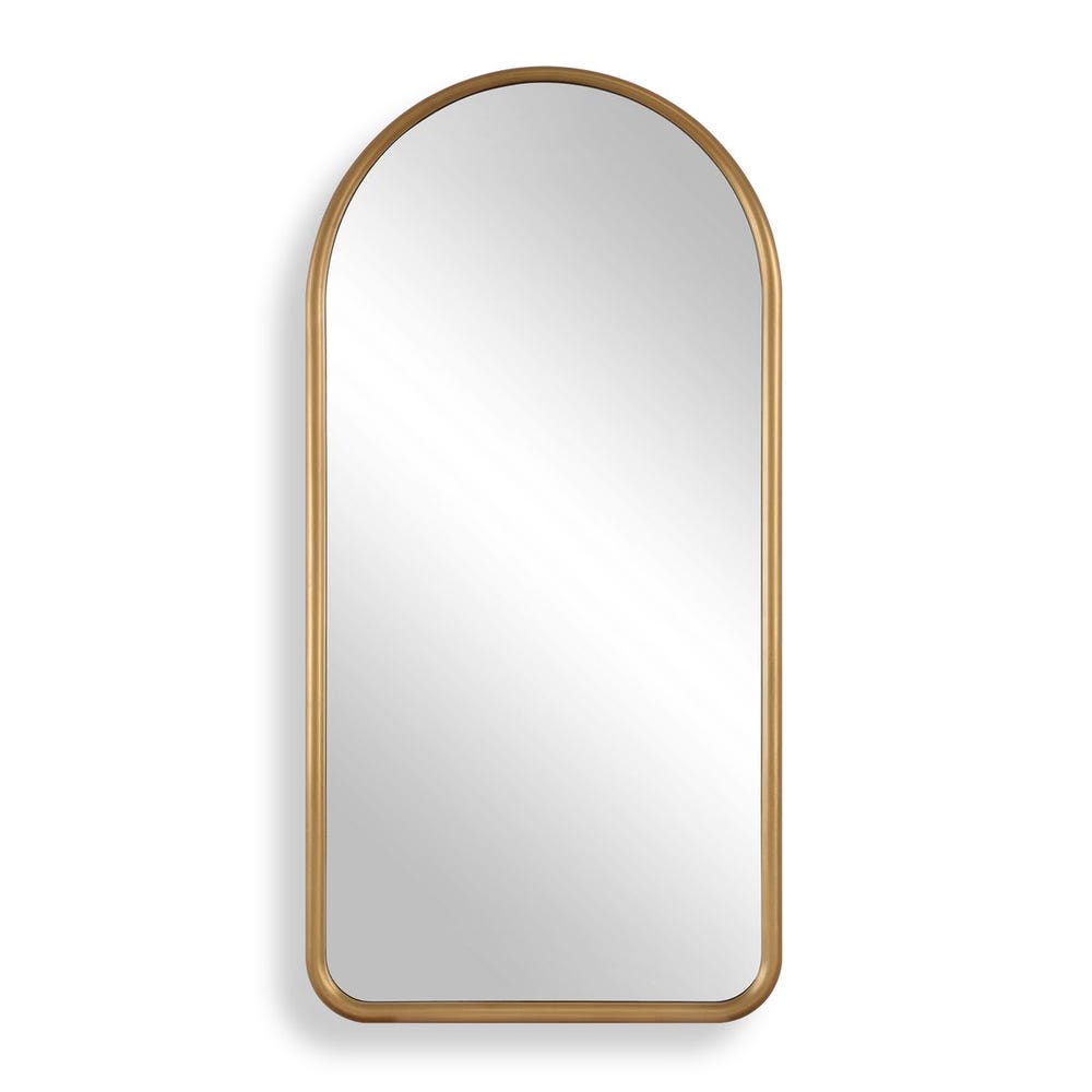 Uttermost Marvell Heavily Antique Gold Arch Mirror - Image 3