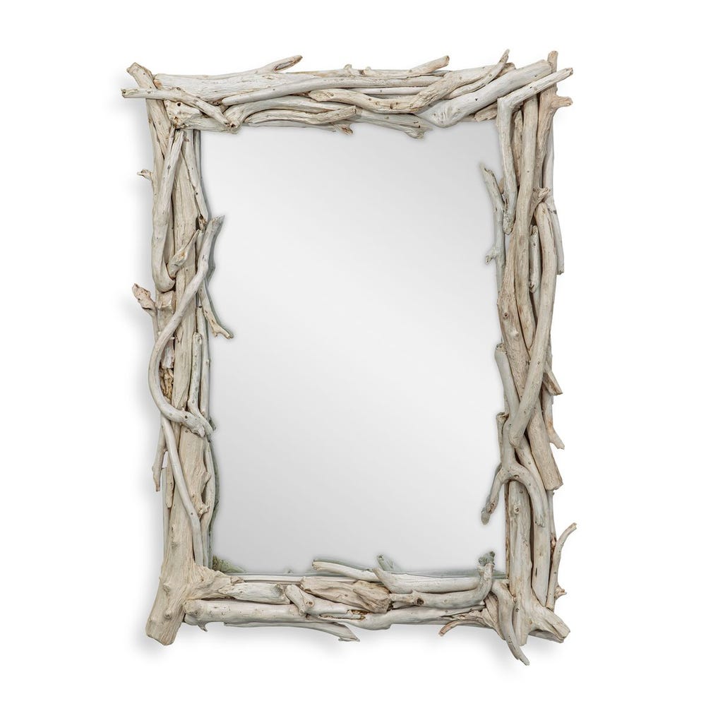 Uttermost Rooted Reflection Bleached Teak Wood Mirror - Image 2