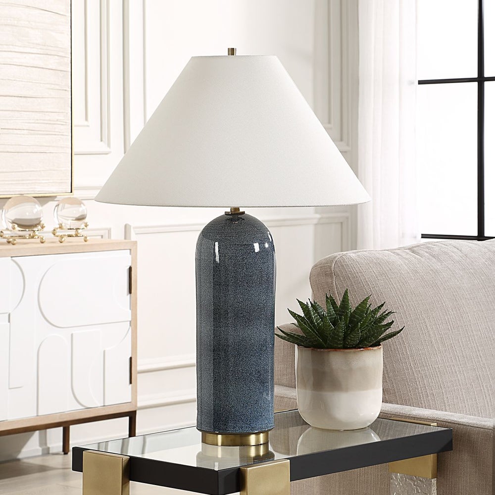 Uttermost Mayetta Hand Crafted Deep Blue Table Lamp - Image 2