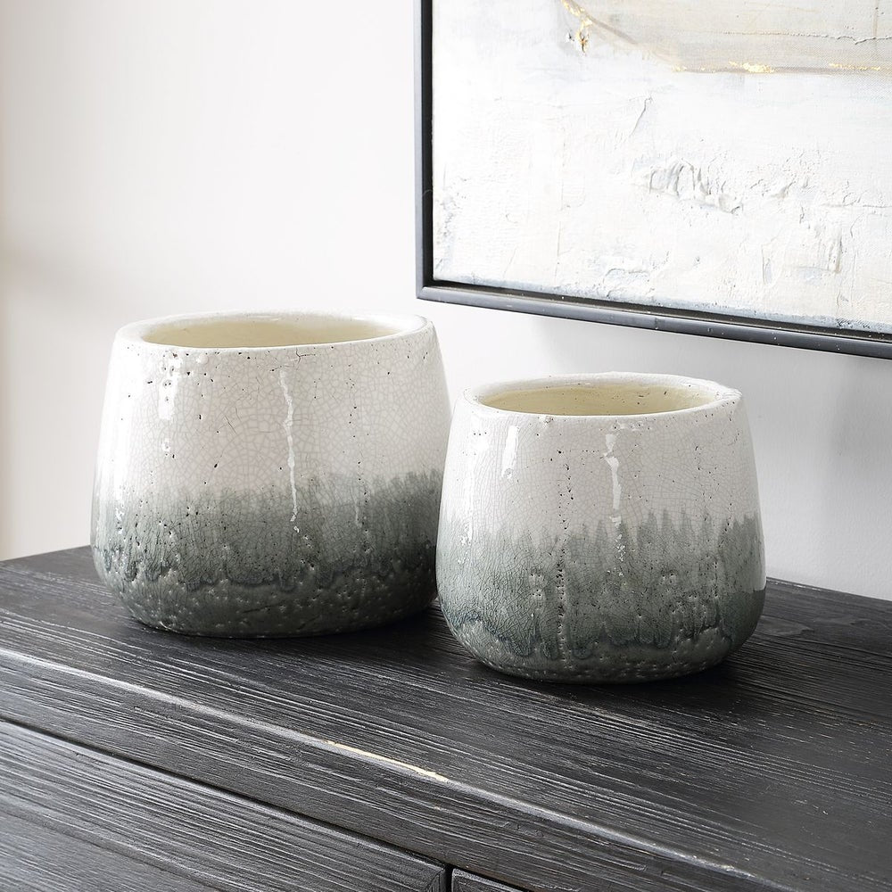Uttermost Nimbus Blue And Gray Mingling Base Set of 2 Vases - Image 1