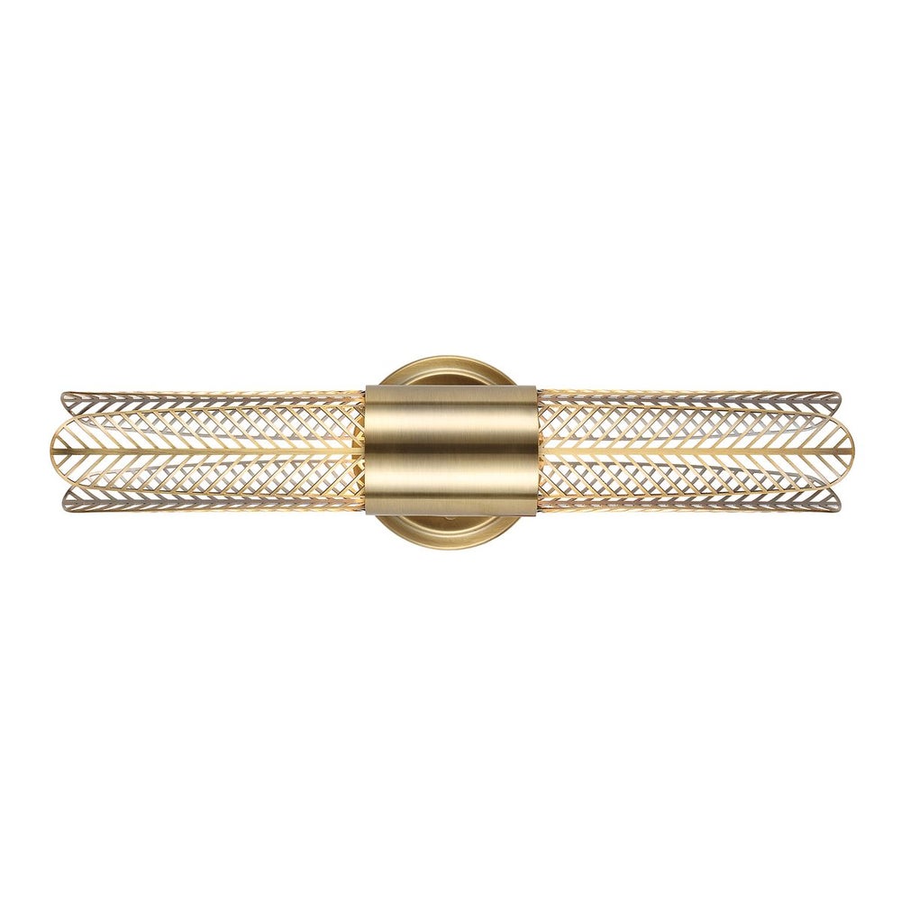 Uttermost Cret Art Deco Brass 2 Light LED Sconce - Image 3