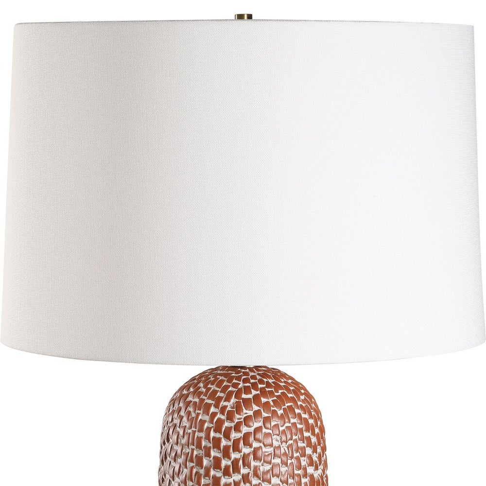 Uttermost Maclura Weave Pattern And Warm Brown Table Lamp - Image 3