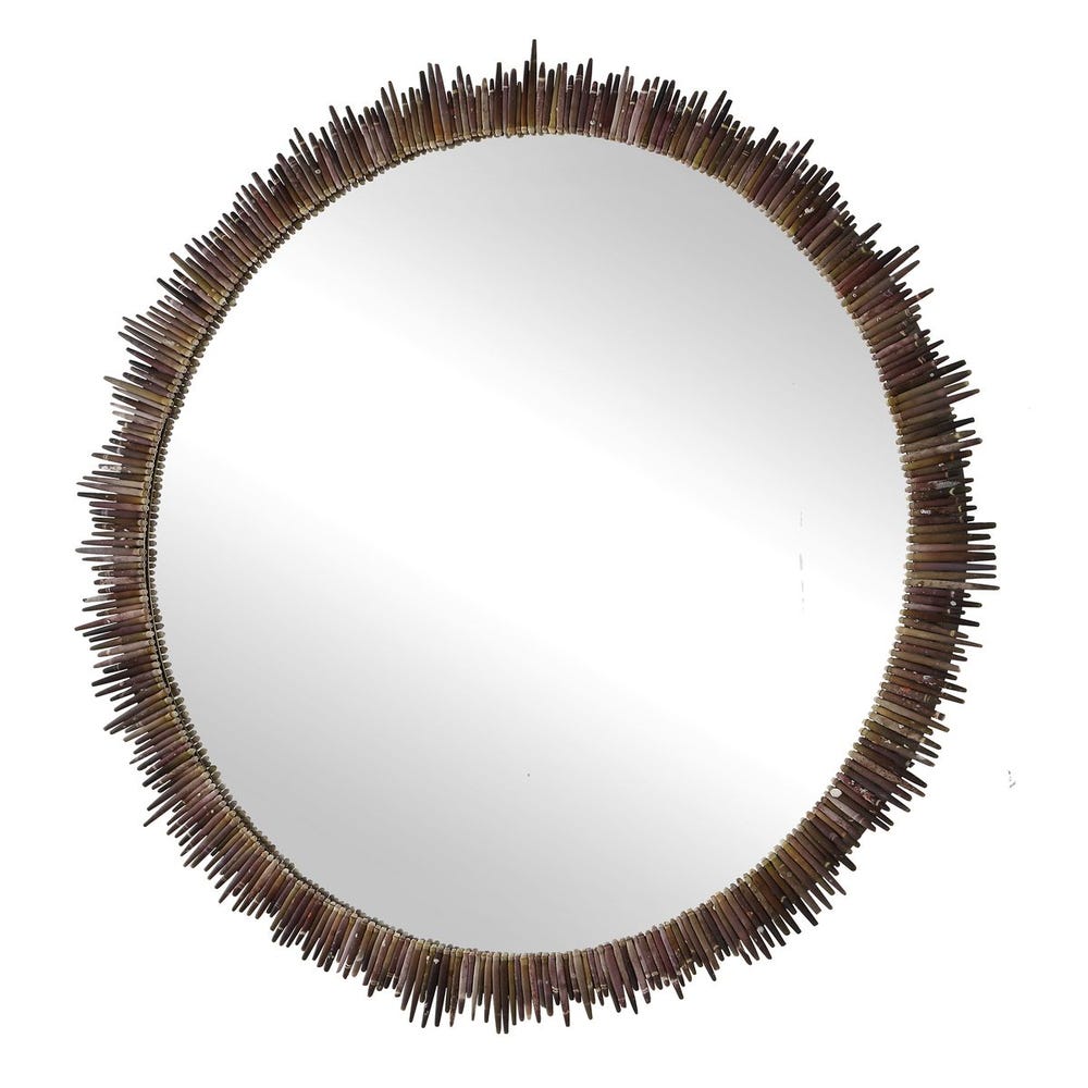 Uttermost Tiger Sea Urchin Round Mirror - Image 3
