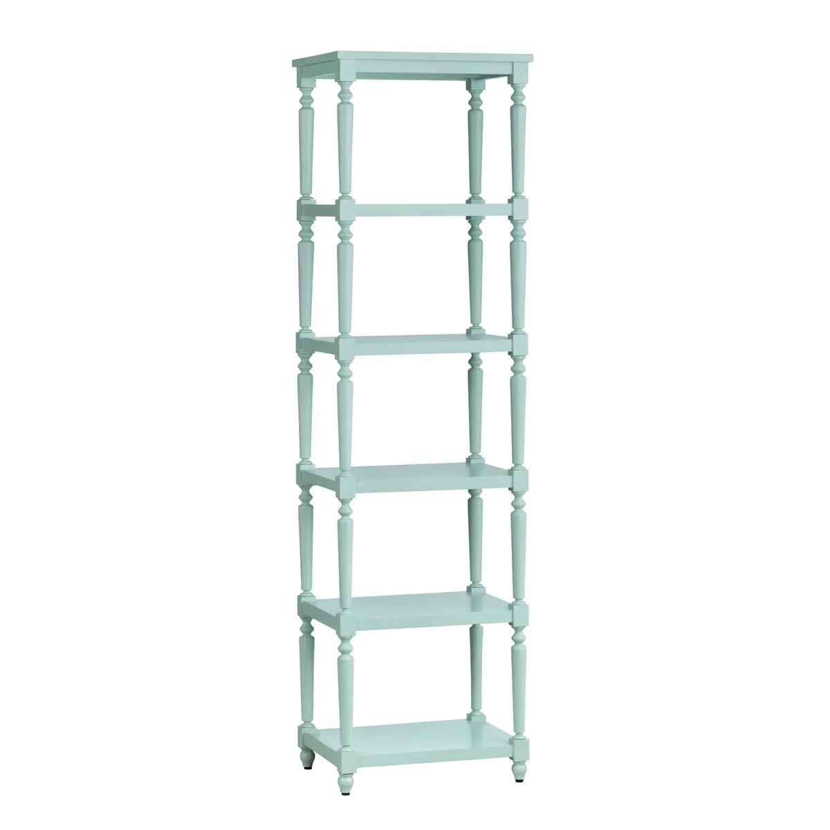 Crestview Collection Evermore 5 Shelf Turquoise Etagere - Image 1