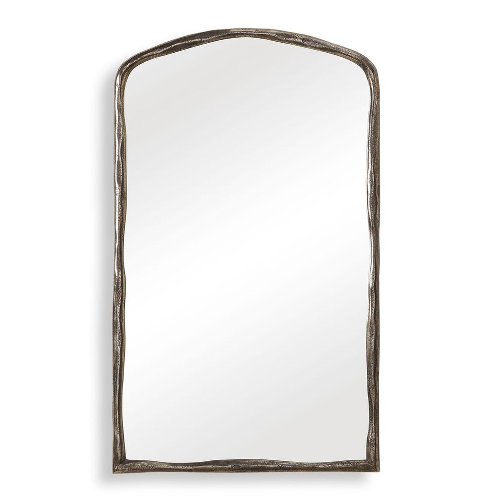 Uttermost Hammered Antique Nickel Arch Mirror - Image 2