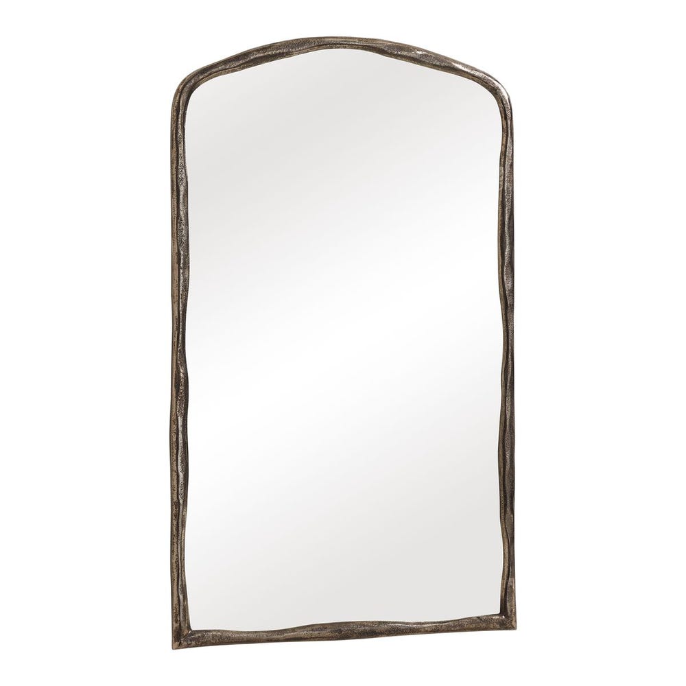 Uttermost Hammered Antique Nickel Arch Mirror - Image 3