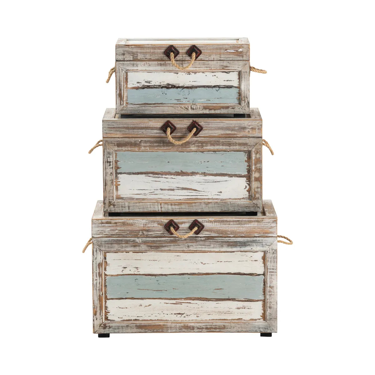 Crestview Collection Nantucket Weathered Wood  Trunks - Image 1