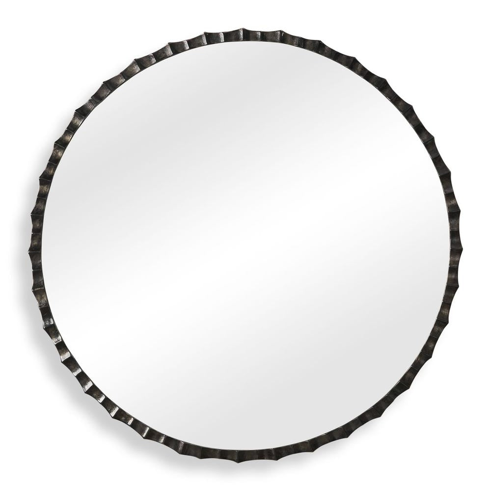 Uttermost Grander Charcoal Finished Round Mirror - Image 2