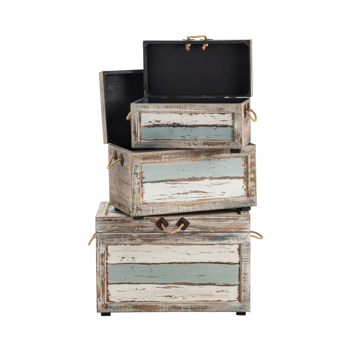 Crestview Collection Nantucket Weathered Wood  Trunks - Image 3