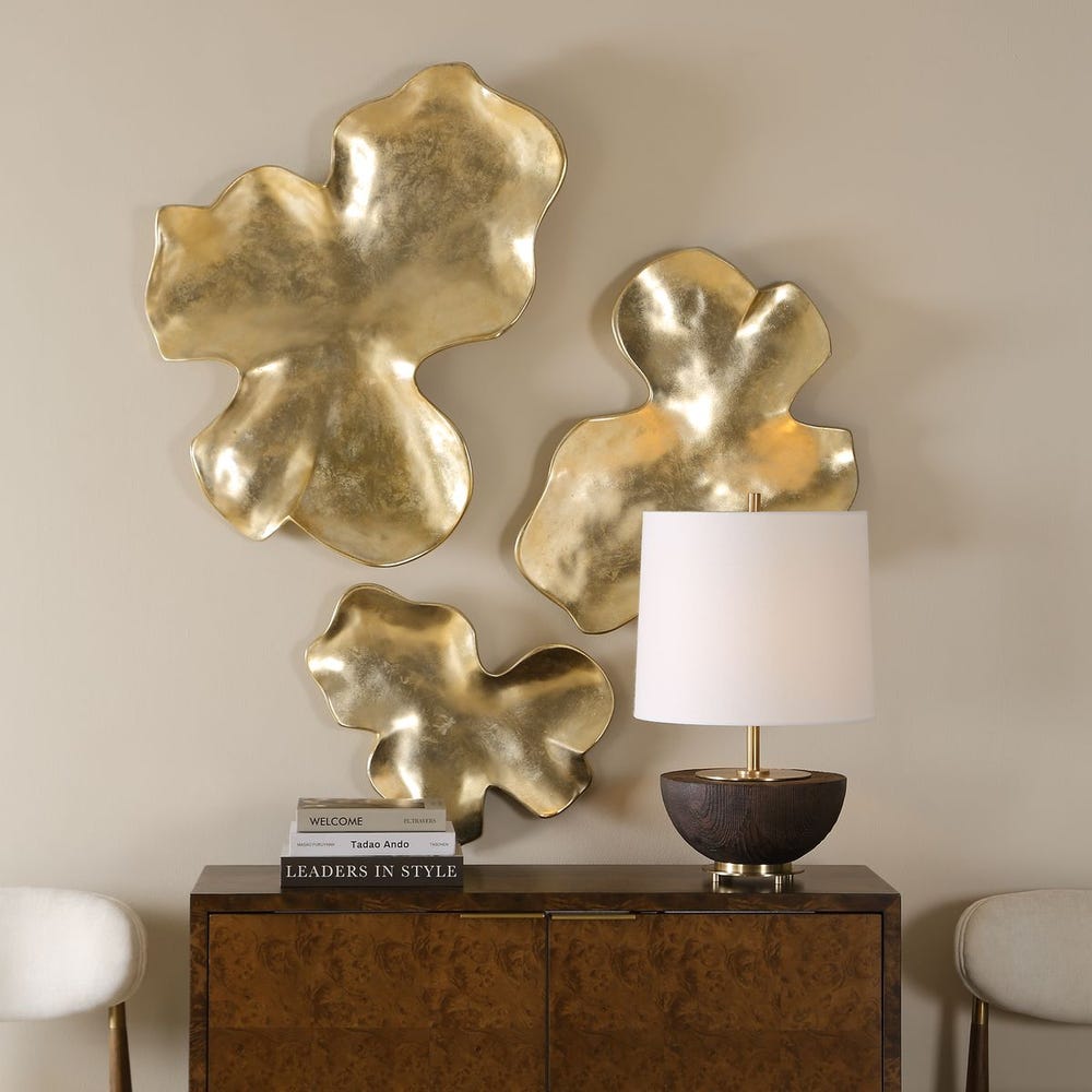 Uttermost Lumina Antique Gold Wall Decor ~ Set Of Three - Image 2