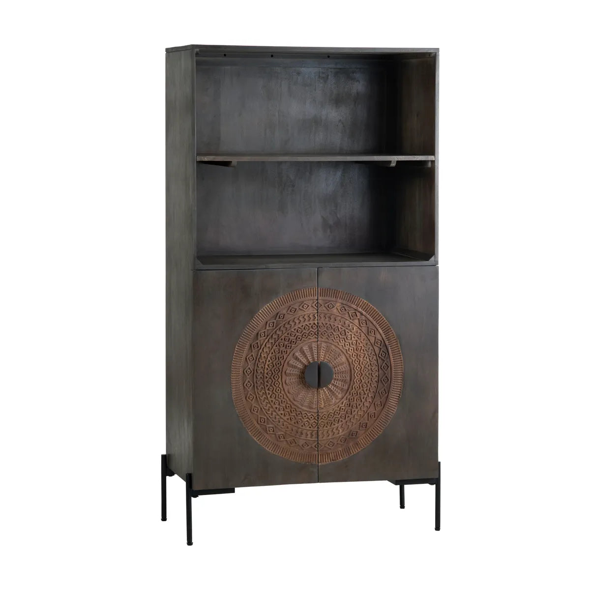 Crestview Collection Sienna Brown Bookcase - Image 1