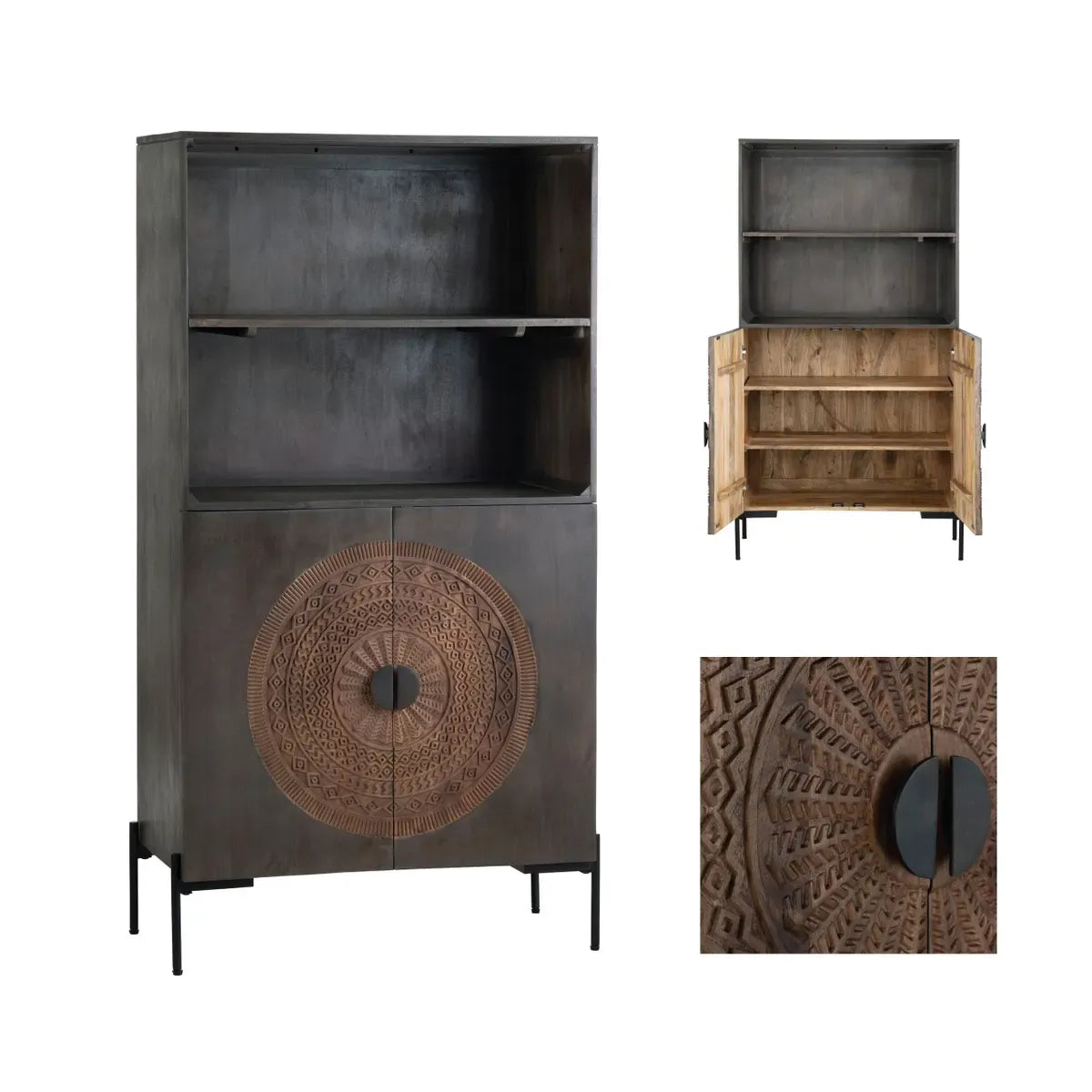 Crestview Collection Sienna Brown Bookcase - Image 3