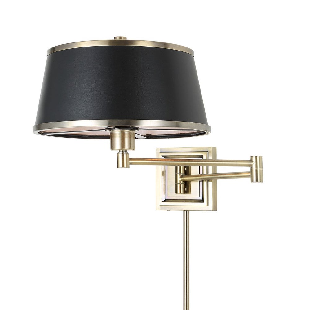 Uttermost Newmarket Black Faux Leather 1 Light Sconce