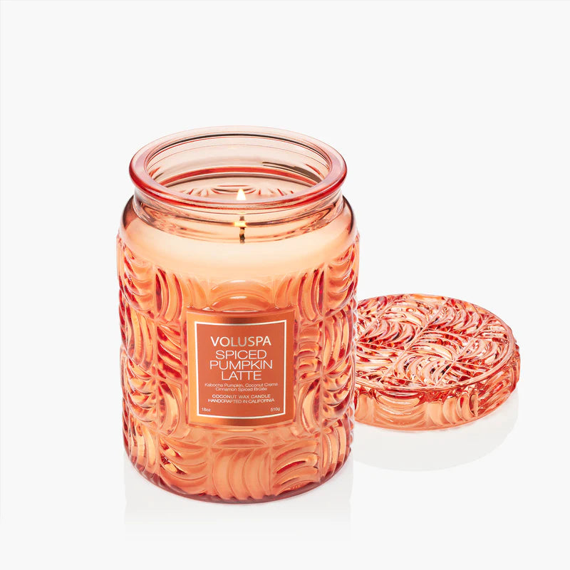 Voluspa Spiced Pumpkin Latte Large Jar Candle ~ 18 oz. ~ SPRING SALE  ~ Limited Quantity - Image 2
