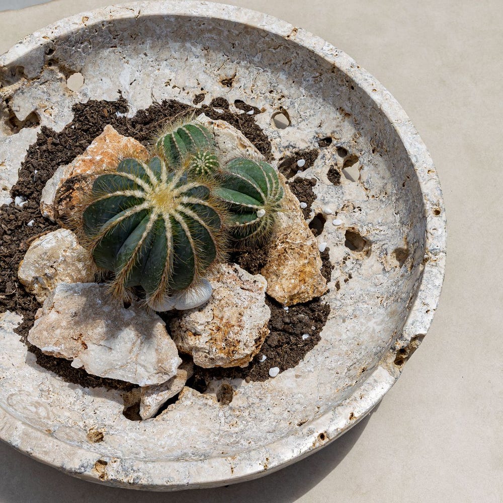 Uttermost Quarried Stone Bowl ~ Indoor & Outdoor Use