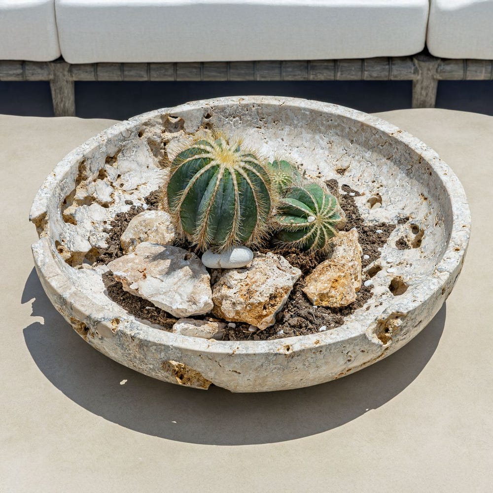 Uttermost Quarried Stone Bowl ~ Indoor & Outdoor Use - Image 2