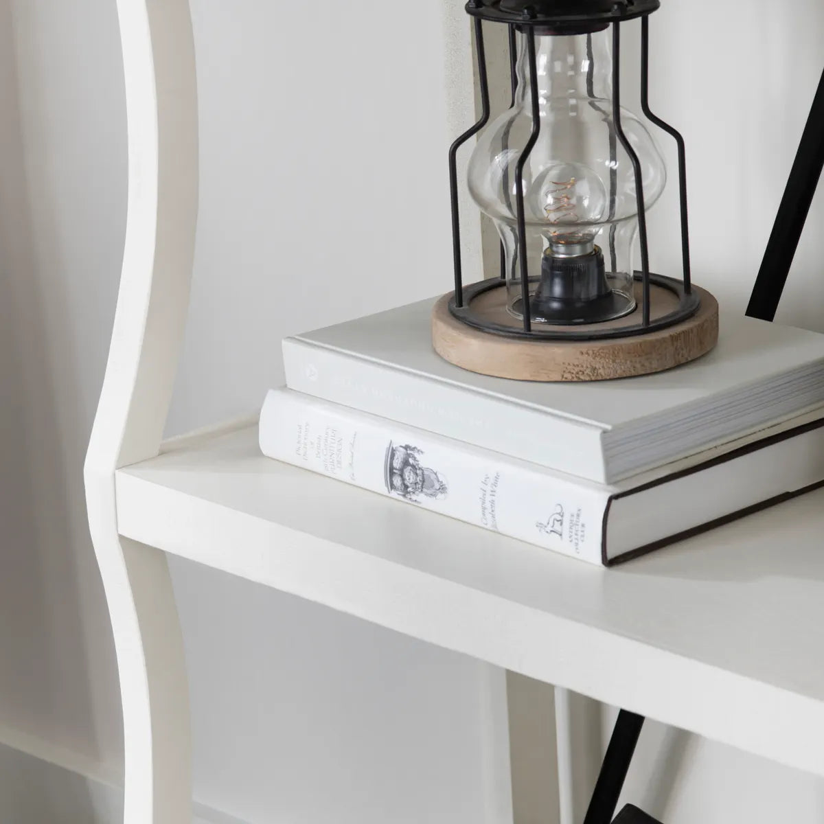 Crestview Collection Radcliff White Painted Wood Etagere - Image 3