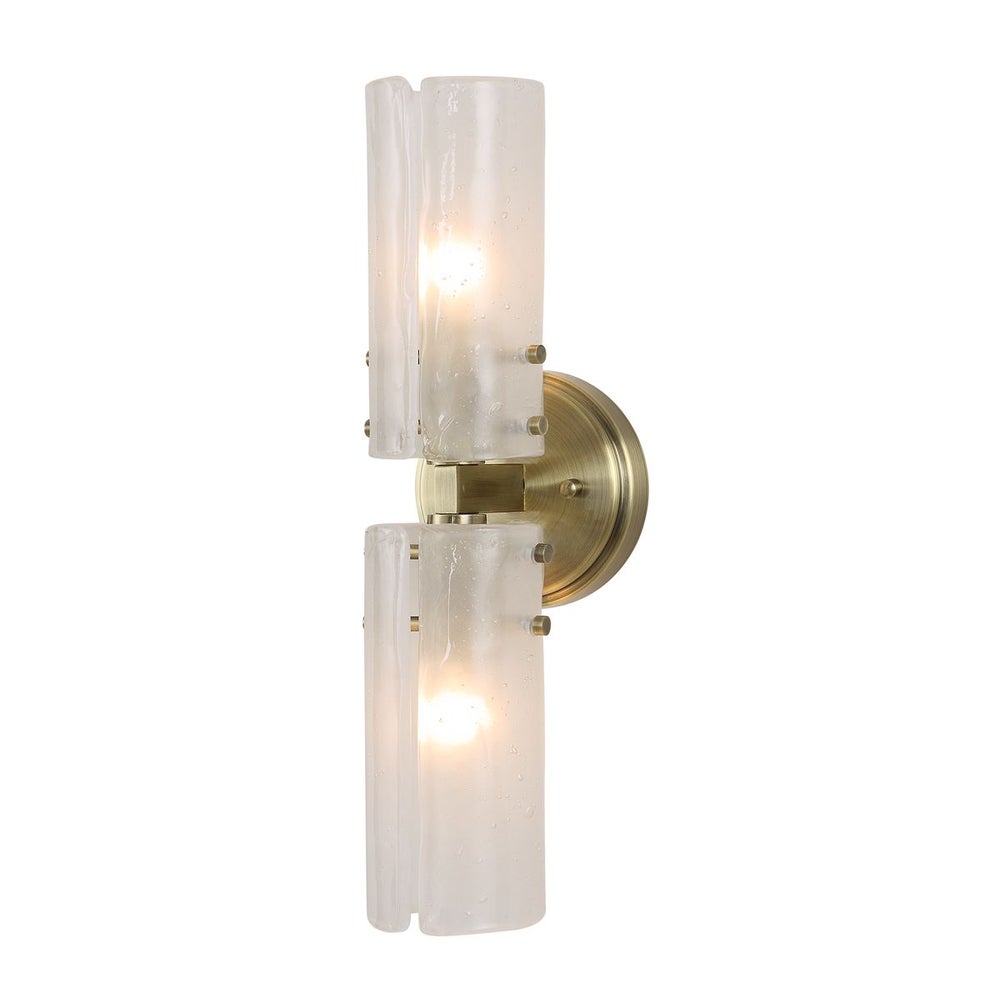 Uttermost Mistie Seeded Glass With Antique Bronze 2 Light Sconce