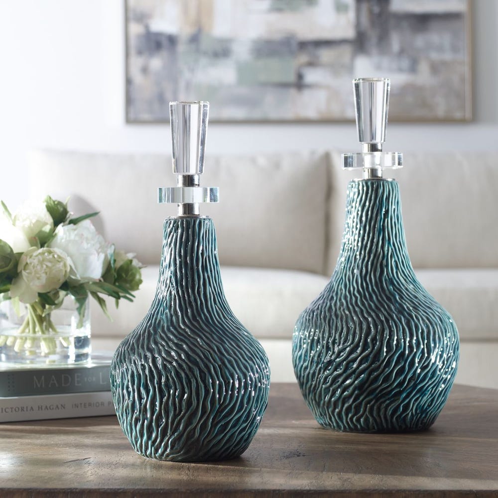 Uttermost Almera Bottles ~ Set Of 2 - Image 1