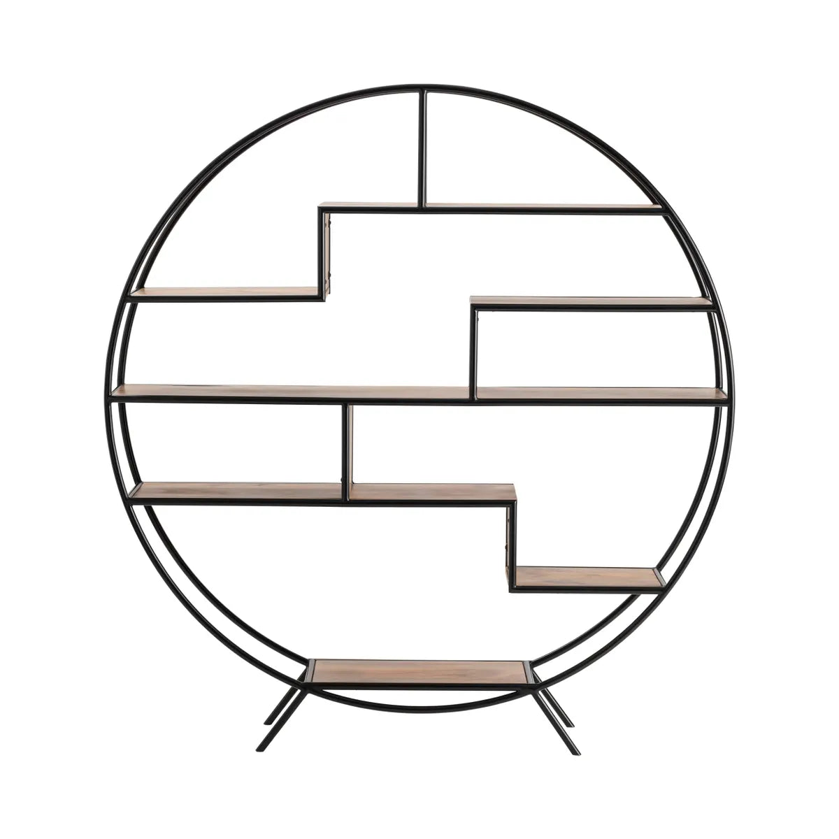 Crestview Collection Accord Medium Brown Wooden Shelves Etagere - Image 2