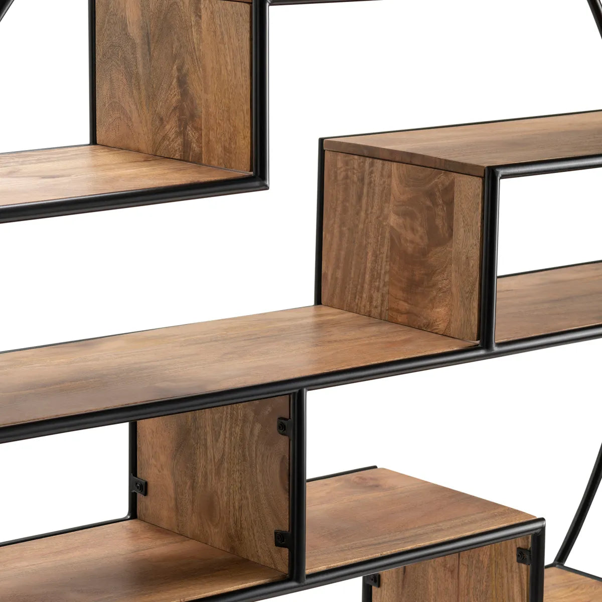 Crestview Collection Accord Medium Brown Wooden Shelves Etagere - Image 3