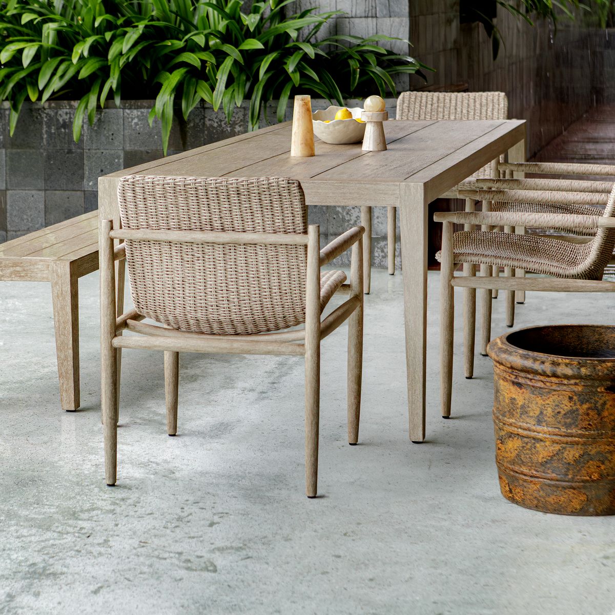 Uttermost Kirkham Contemporary Farmhouse Dining Table ~ Indoor And Outdoor Use - Image 1