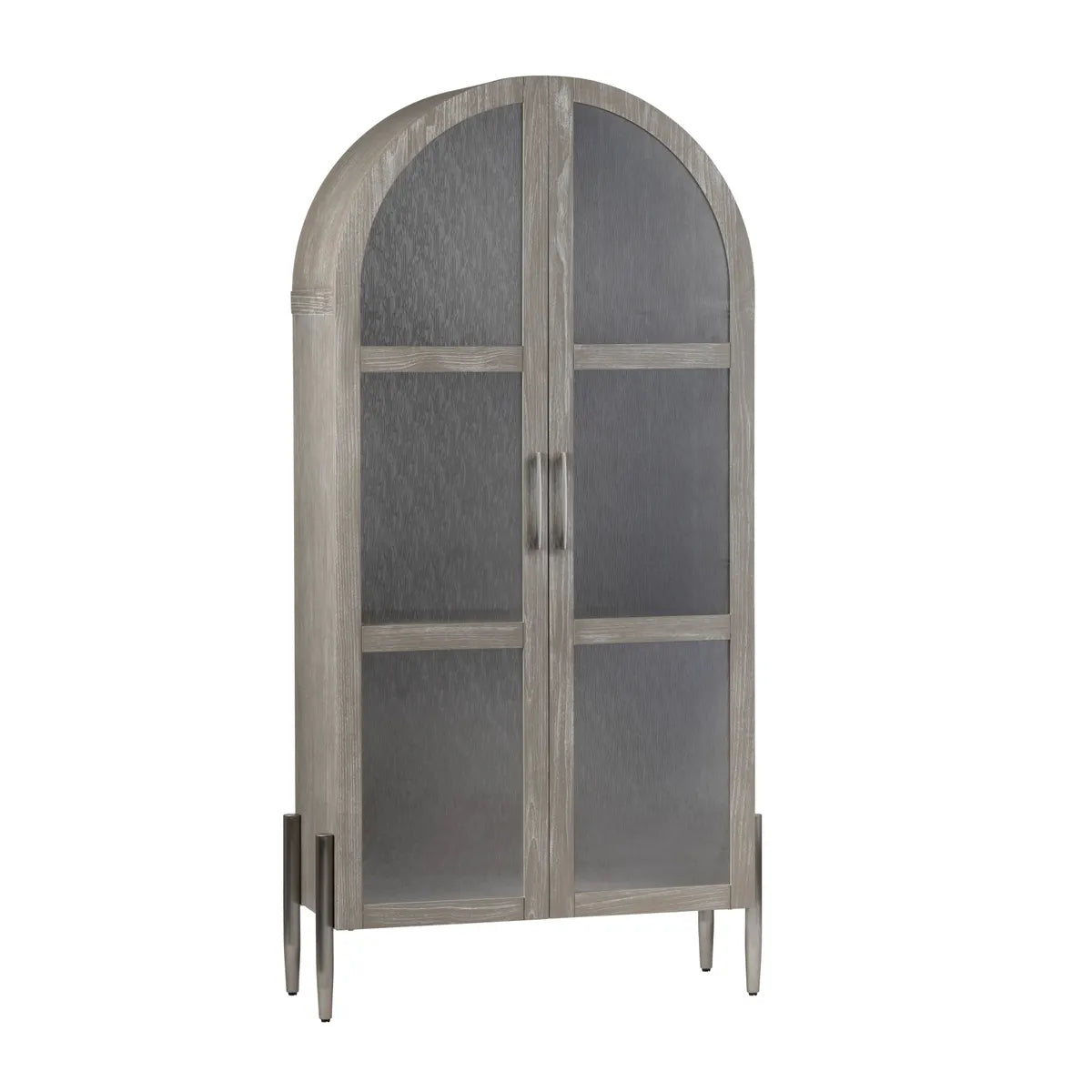 Crestview Collection Finnley Distressed White Oak Curio Cabinet - Image 2