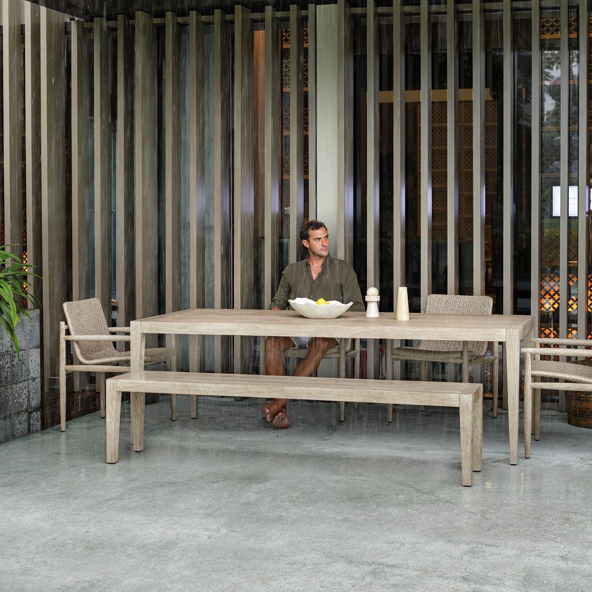 Uttermost Kirkham Contemporary Farmhouse Bench ~ Indoor And Outdoor Use - Image 3