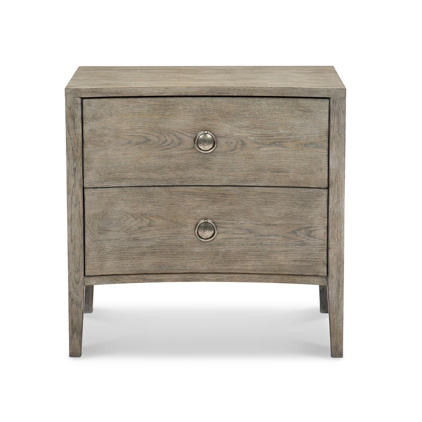 Bernhardt Albion Collection Two Drawer Nightstand ~ Pewter Finish - Image 3