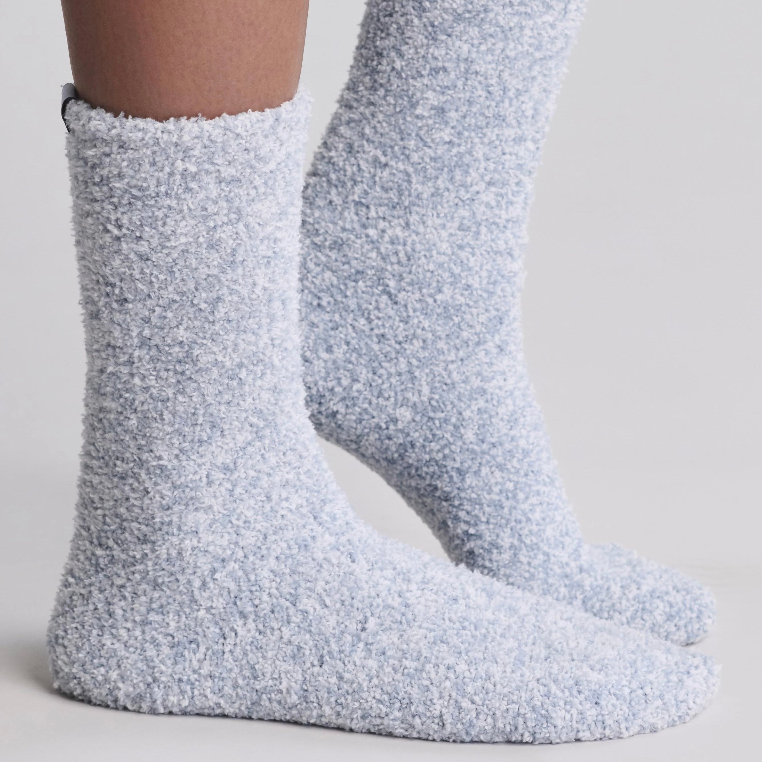 Barefoot Dreams CozyChic 2 Pair Sock Set ~ Snow Drop & Heathered - Image 3