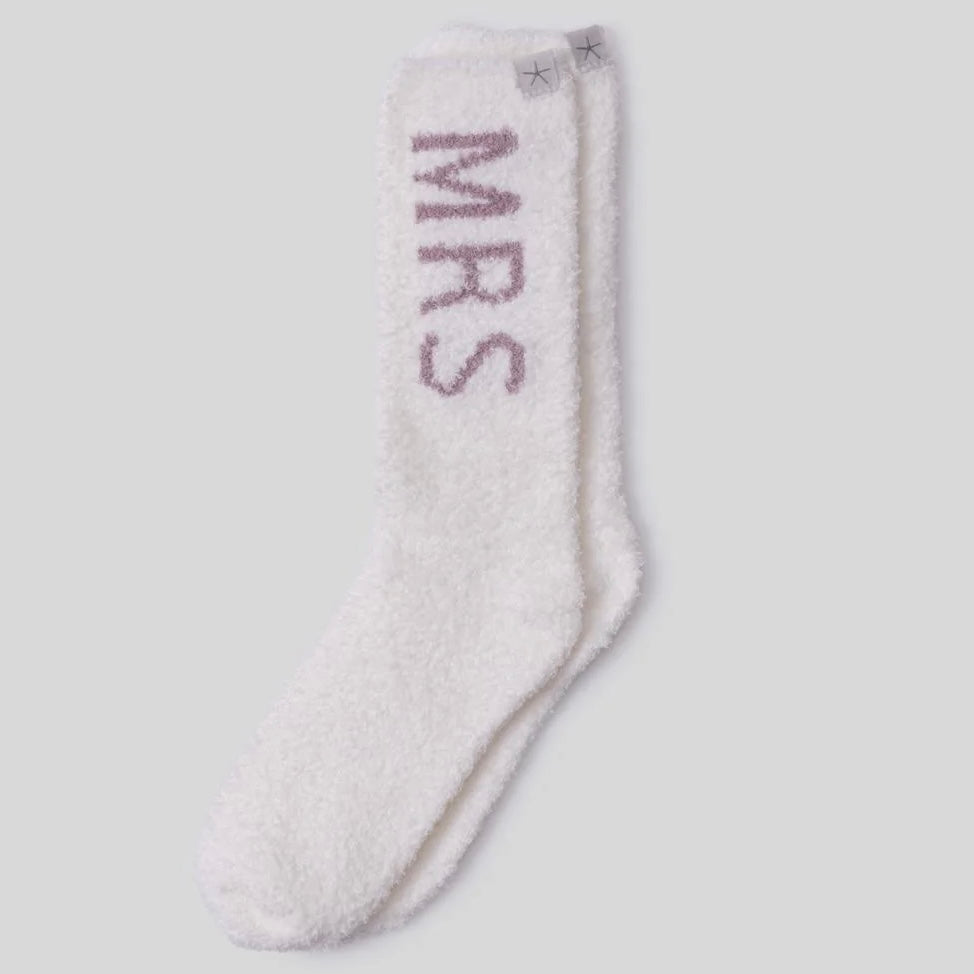 Barefoot Dreams CozyChic Mrs Socks ~ Pearl and Teaberry - Image 3