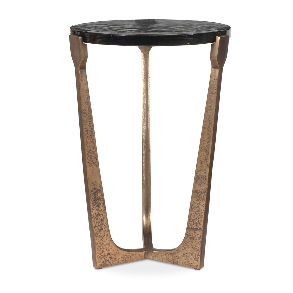 Uttermost Bohdi Antique Brass Accent Table ~ Indoor And Outdoor Use - Image 1