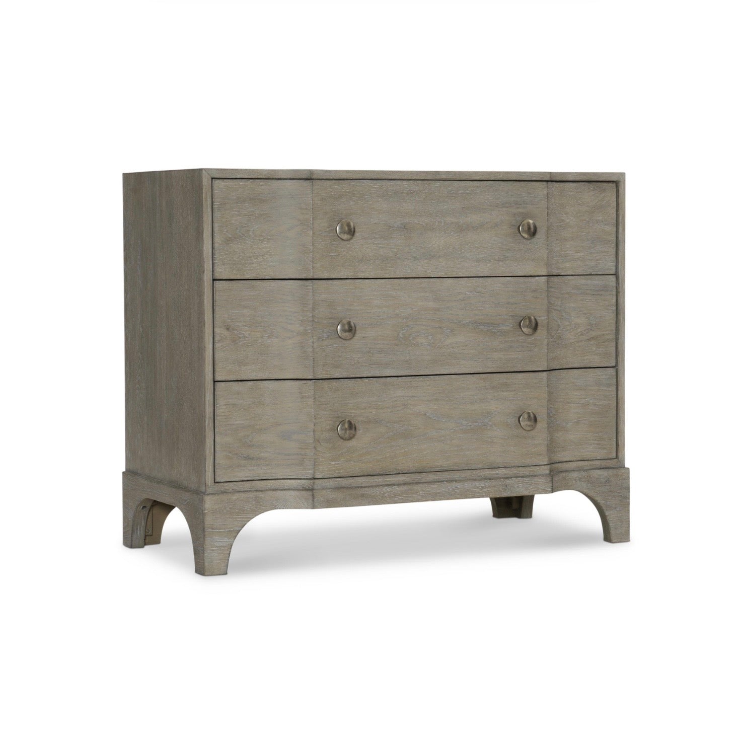 Bernhardt Albion Collection Three Drawer Nightstand ~ 36.5 In Pewter Finish - Image 2