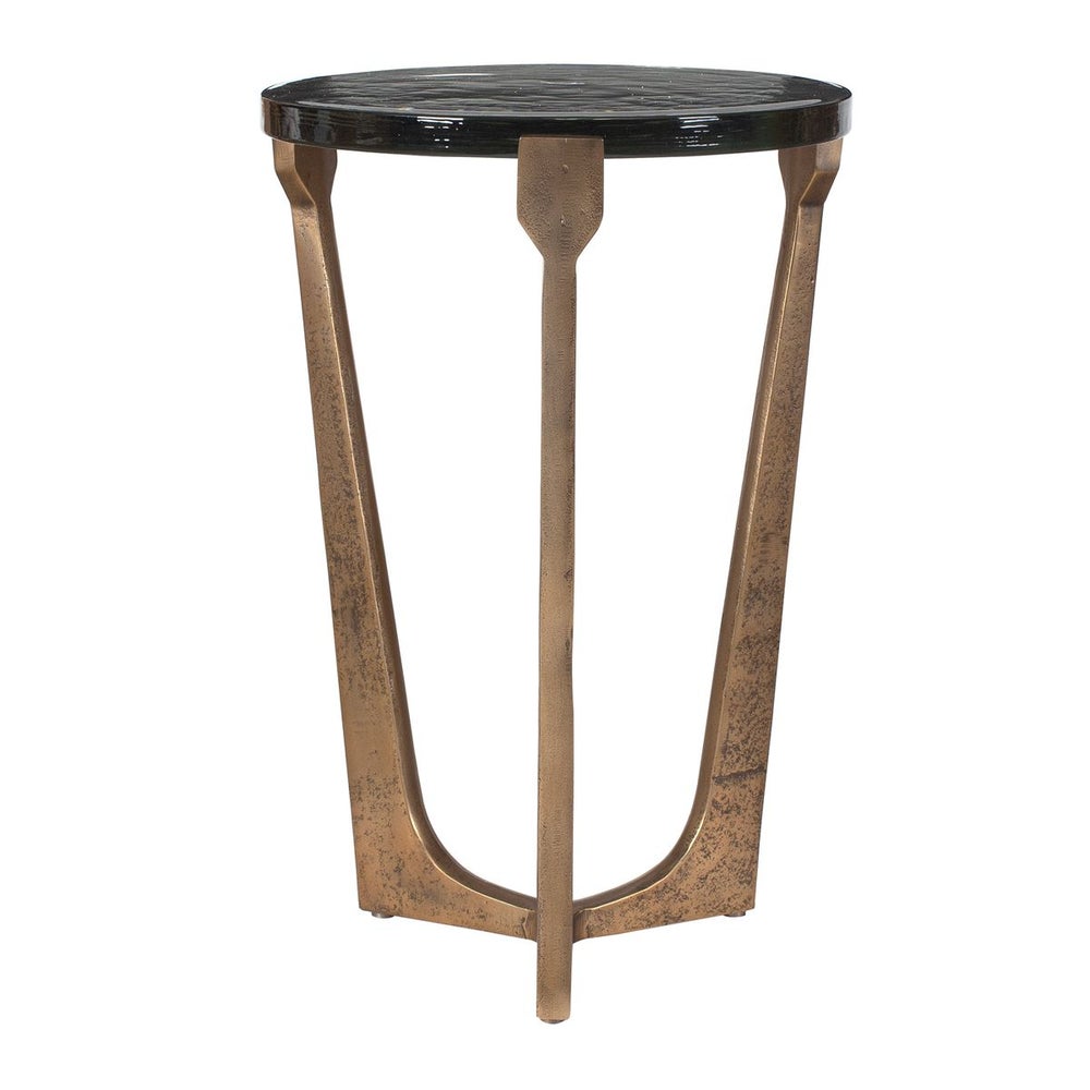 Uttermost Bohdi Antique Brass Accent Table ~ Indoor And Outdoor Use - Image 2