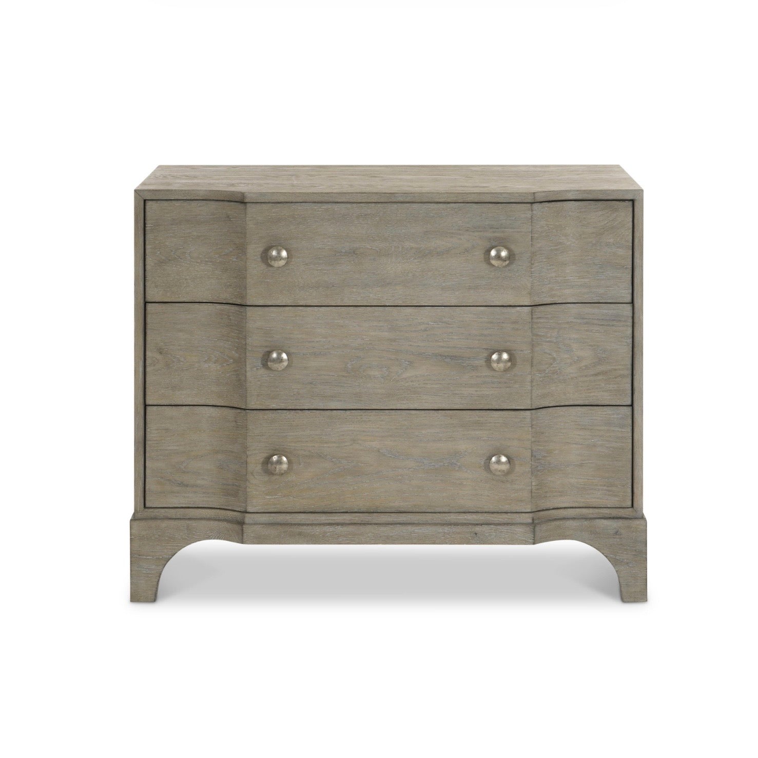 Bernhardt Albion Collection Three Drawer Nightstand ~ 36.5 In Pewter Finish - Image 3