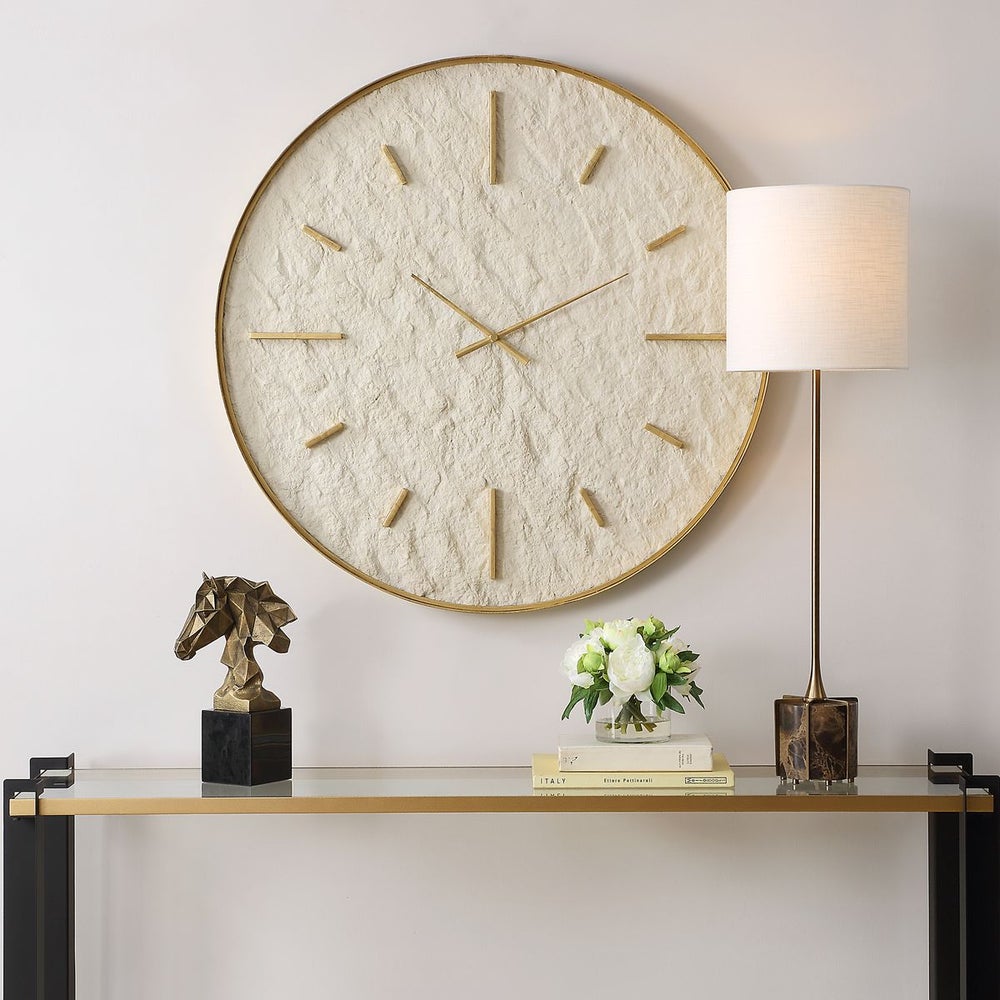 Uttermost Stone Serenity Off White Wall Clock