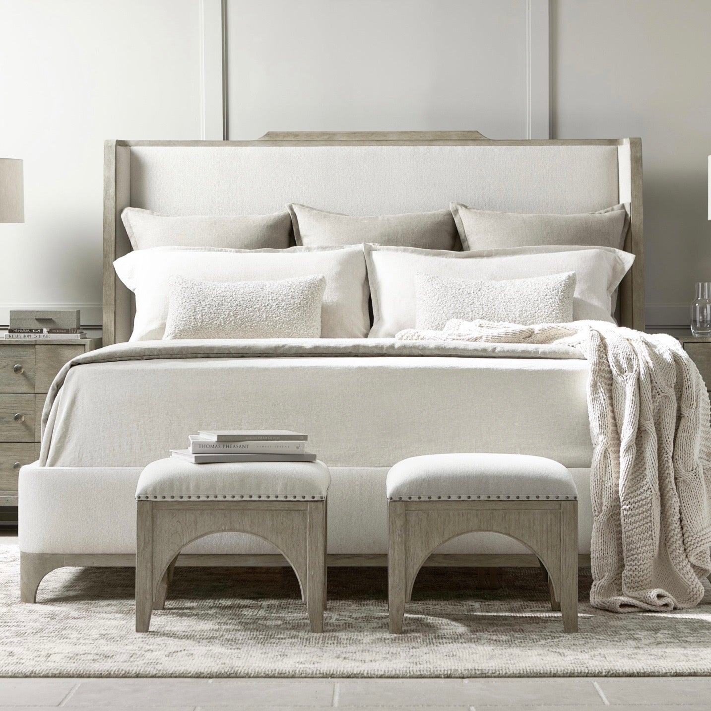 Bernhardt Albion Collection Upholstered Shelter Bed ~ Available in Queen, King and California King Sizes