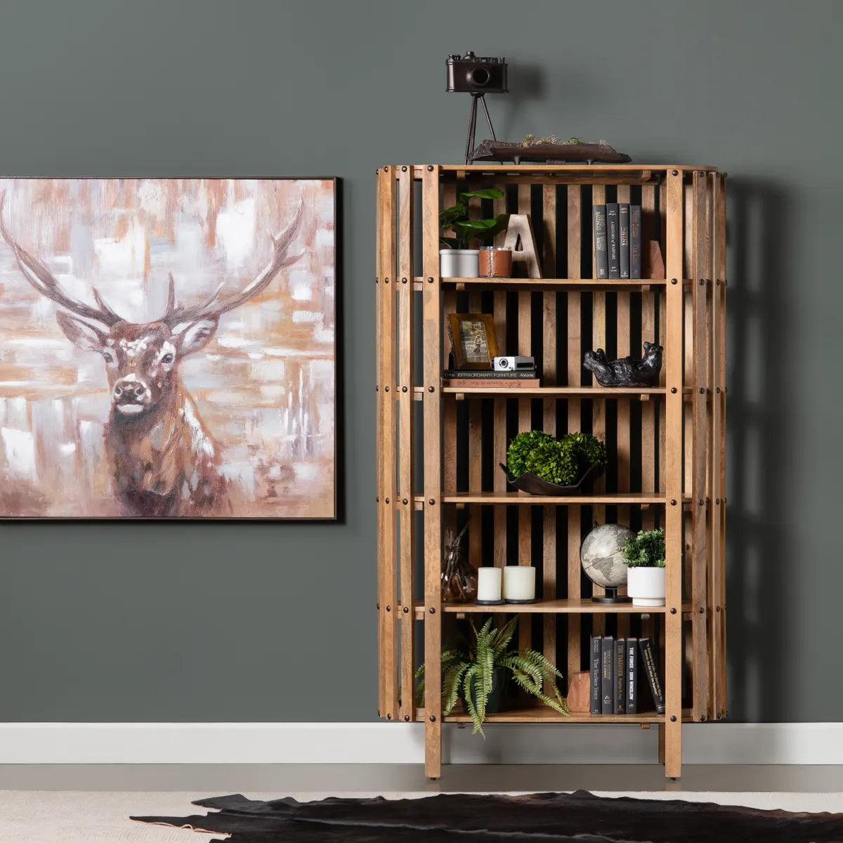 Crestview Collection Santa Ana Mango Wood Etagere - Image 1