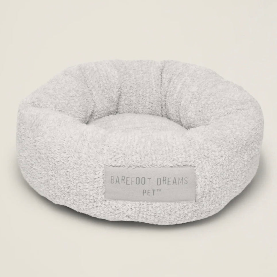 Barefoot Dreams CozyChic Pearl and Silver Round Pet Bed ~ Available in 3 Sizes - Image 2