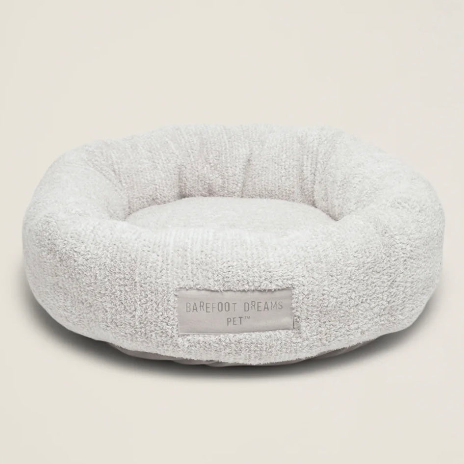 Barefoot Dreams CozyChic Pearl and Silver Round Pet Bed ~ Available in 3 Sizes - Image 3