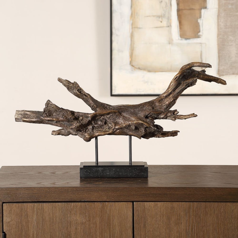 Uttermost Gilded Deep Dark Brown Branch Sculpture - Image 2