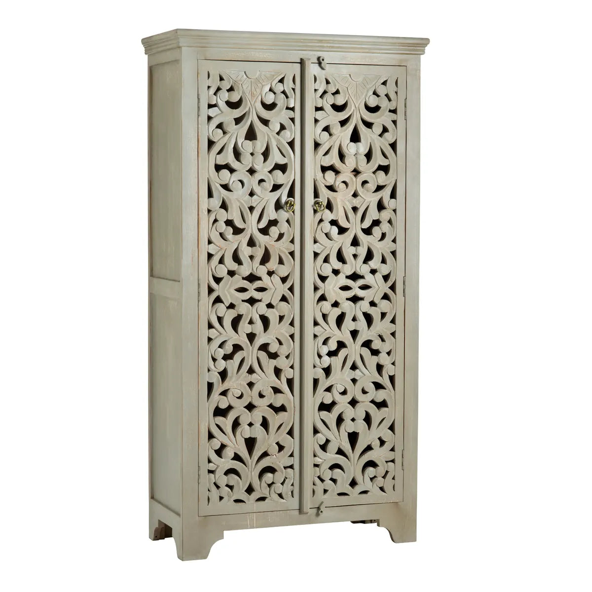 Crestview Collection Ishana Tall Mango Wood Cabinet - Image 1