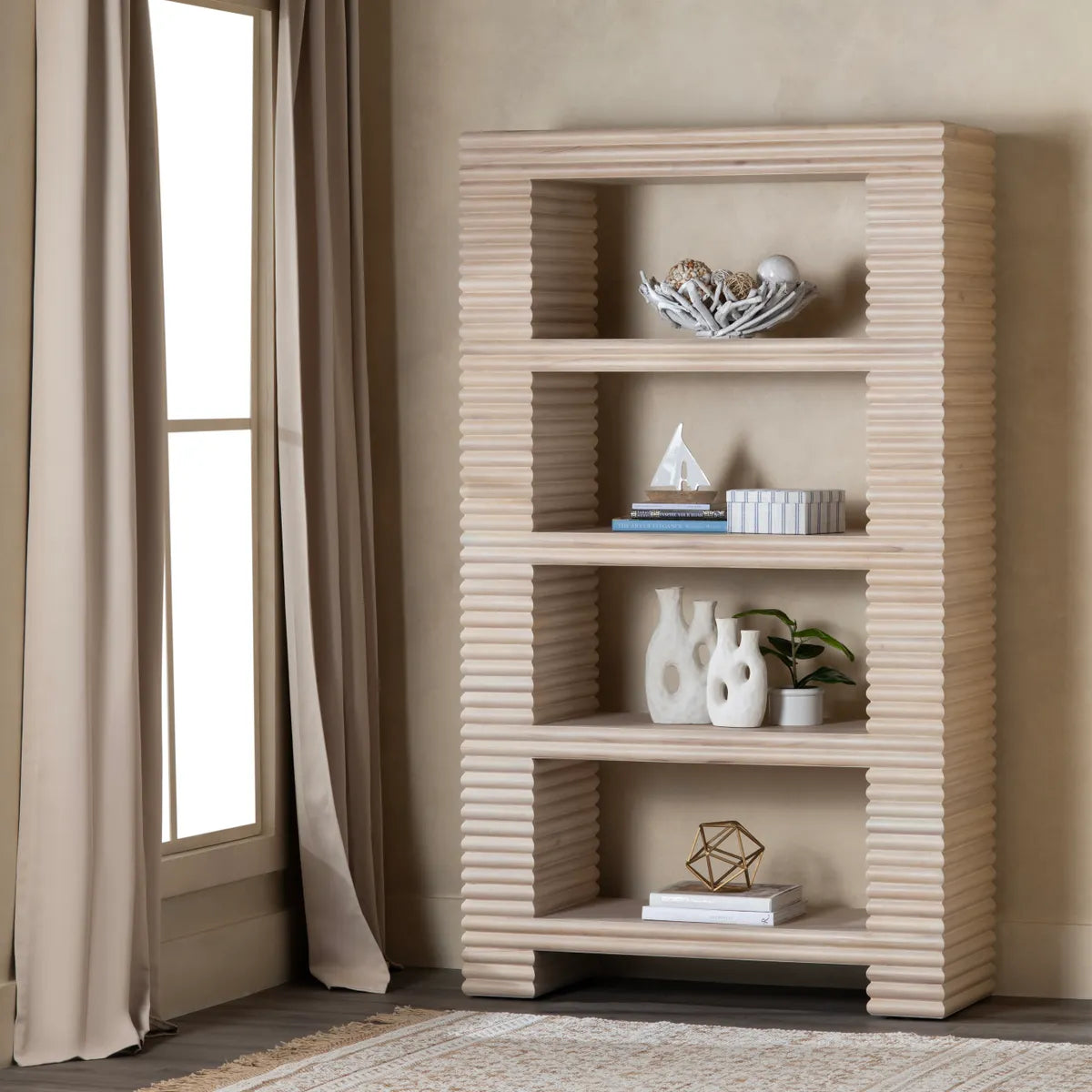 Crestview Collection Piper Natural Etagere - Image 1