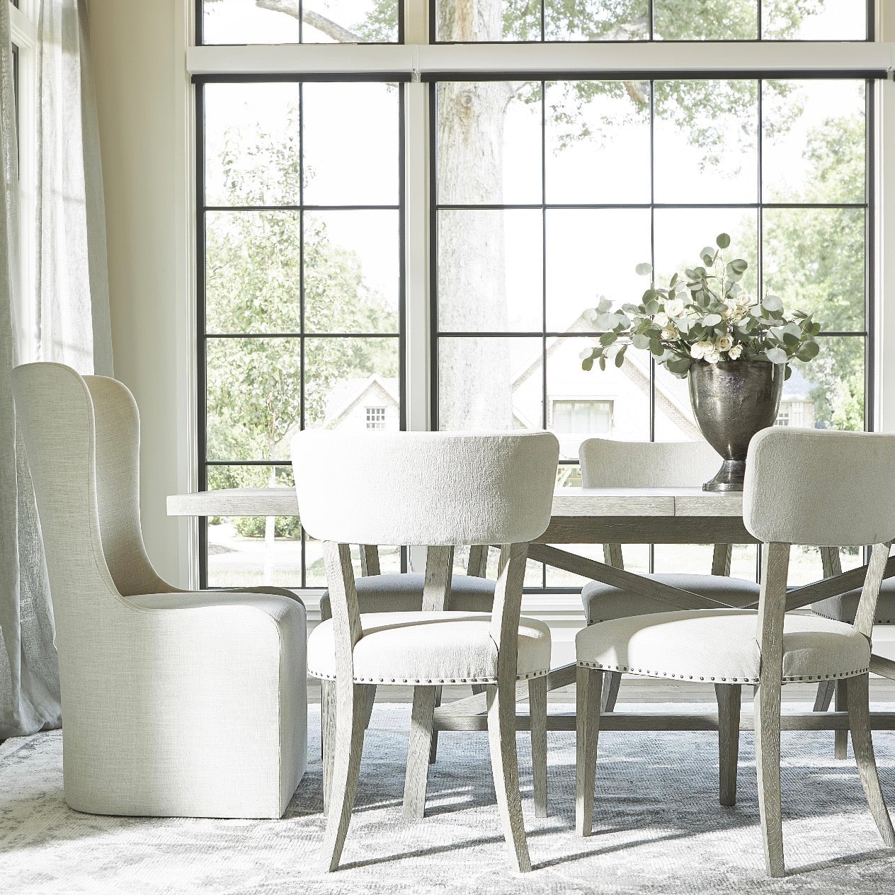 Bernhardt Albion Collection Slipcovered Dining Side Chair