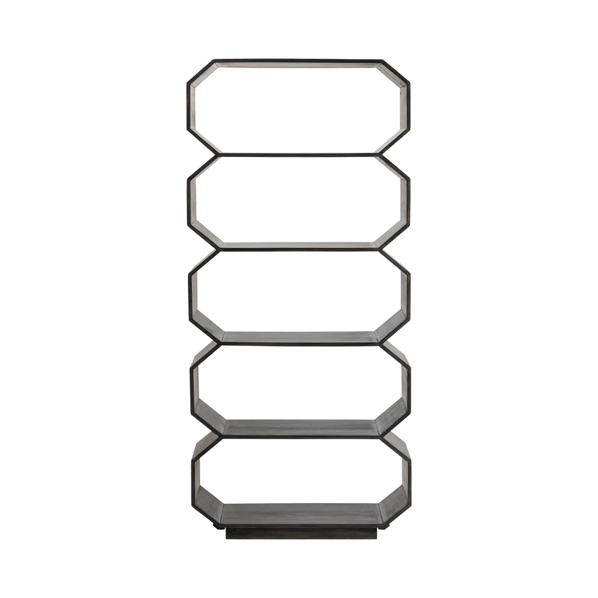 Crestview Collection Halston Dark Brown Modern Etagere - Image 2