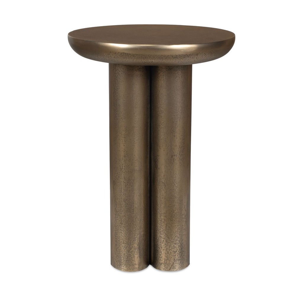 Uttermost Thorp Antiqued Brass Accent Table ~ Indoor And Outdoor Use - Image 1