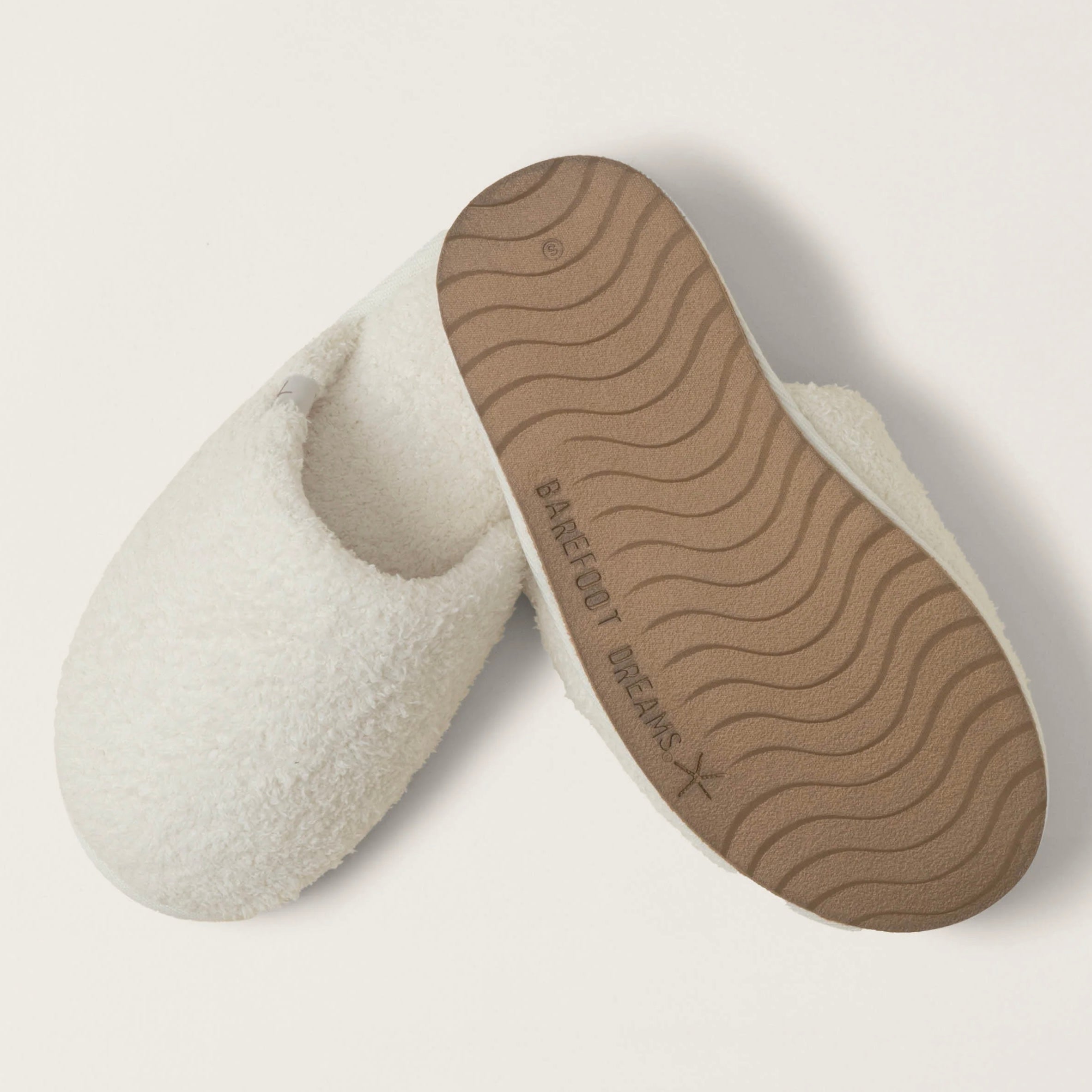 Barefoot Dreams CozyChic Spa Slippers ~ Size M 7/8 ~ Cream - Image 3