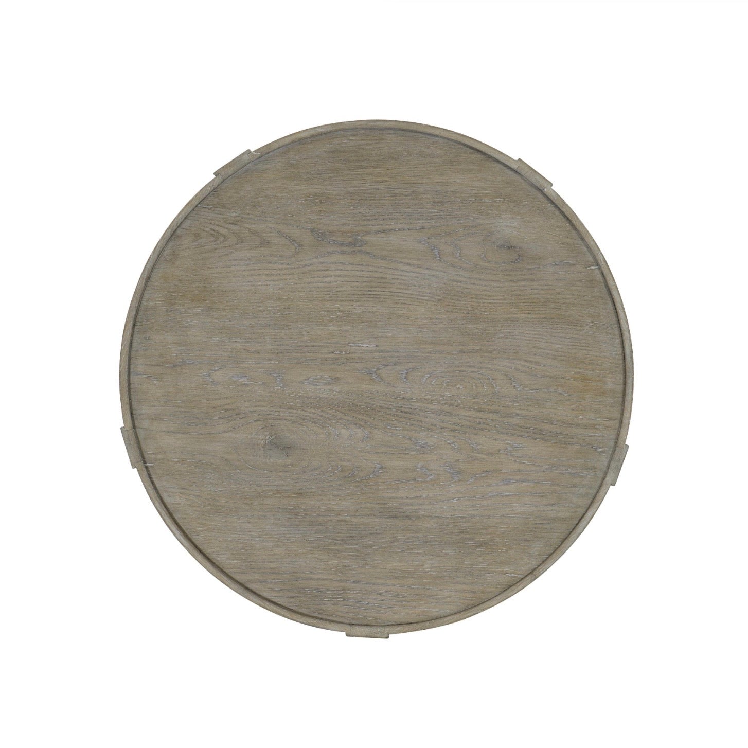 Bernhardt Albion Collection Round Two Shelf Side Table ~ Pewter Finish - Image 3